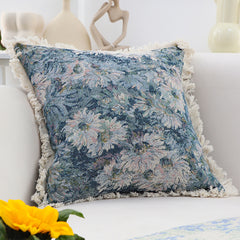 SOGA 2X 45cm Oil Painting Shabby Chic Style Handmade Full Floral Needlepoint Throw Pillow