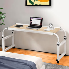 SOGA 2X 120x45cm Wood Cross Bed Movable Desk Table w/ Adjustable Length & Height