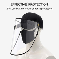 Outdoor Protection Hat Anti-Fog Pollution Dust Saliva Protective Cap Full Face HD Shield Cover Kids Black