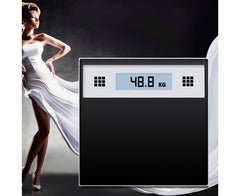 SOGA 2X 180kg Electronic Talking Scale Weight Fitness Glass Bathroom Scale LCD Display Stainless