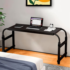 SOGA 120x45cm Black Cross Bed Movable Desk Table w/ Adjustable Length & Height