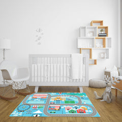 SOGA 2X 120cm Kids Rug Street Map Play Mat Educational Baby Theme Park Area Rugs