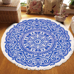 SOGA 120cm Mandala Round Tapestry Indian Area Rug for Living Room Lounge Anti-slip Doormat, Home Decor