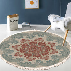 SOGA 90cm Mandala Round Rug Boho Design Hippie Area Rug Anti-slip Doormat Home Decor