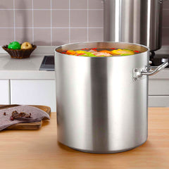 SOGA Stock Pot 130L Top Grade Thick Stainless Steel Stockpot 18/10 Without Lid