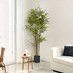 SOGA 2X 120cm Lucky Bamboo Tree Bambusa Vulgaris Artificial Plant w/ 7 Branches Home Accent Decor