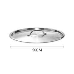 SOGA 50cm Top Grade Stockpot Lid Stainless Steel Stock pot Cover