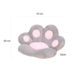 SOGA 2X 70cm Grey Paw Shape Cushion Warm Lazy Sofa Decorative Pillow Backseat Plush Mat Home Decor