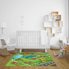 SOGA 2X 120cm Kids Rug Street Map Play Mat Educational Baby Theme Park Area Rugs