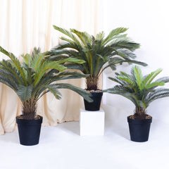 SOGA 4X 125cm Artificial Indoor Cycas Revoluta Cycad Sago Palm Fake Decoration Tree Pot Plant