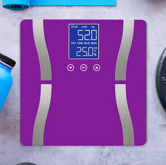 SOGA Digital Body Fat Scale Bathroom Scales Weight Gym Glass Water LCD Electronic Purple