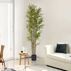 SOGA 2X 210cm Lucky Bamboo Tree Bambusa Vulgaris Artificial Plant w/ 7 Branches Home Accent Decor