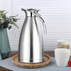 SOGA 2X 1.5L Silver Color 3-Layer Inner Stainless Steel, Vacuum Insulated and Outer Stainless Steel Thermal Flask