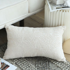 SOGA 30cm Lumbar Pillow Embroidered Decorative Linen Cover Stitch Story Throw Pillow