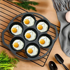 SOGA 32cm Cast Iron Takoyaki Fry Pan Octopus Balls Maker 7 Hole Cavities Grill Mold