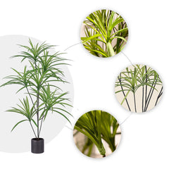 SOGA 2X 120cm Artificial Natural Green Dracaena Dragon Tree Fake Tropical Indoor Plant Home Office Decor