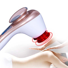 SOGA 2X Portable Handheld Massager Soothing Heat Stimulate Blood Flow Shoulder 4 Heads Massage