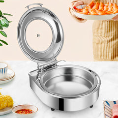 SOGA 2X Stainless Steel Round Chafing Dish Tray Buffet Cater Food Warmer Chafer with Top Lid