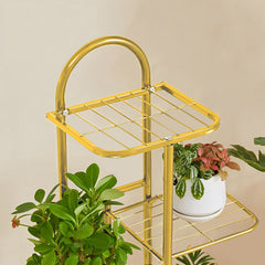 SOGA 2X 6 Tier 7 Pots Gold Metal Plant Stand Flowerpot Display Shelf Rack Indoor Home Office Decor