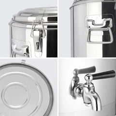 SOGA 2X 50L Stainless Steel Insulated Stock Pot Hot & Cold Beverage Container