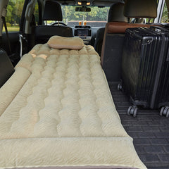 SOGA Beige Inflatable Car Boot Mattress Portable Camping Air Bed Travel Sleeping Essentials