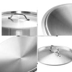 SOGA 45cm Top Grade Stockpot Lid Stainless Steel Stock pot Cover