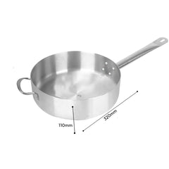 SOGA 2X 32cm Stainless Steel Saucepan Sauce pan with Glass Lid and Helper Handle Triple Ply Base Cookware