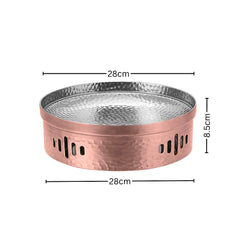 SOGA 28cm Rose Pink An Elegant Hammered Dry Pot Finish for a  Kitchen Essential