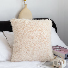 SOGA 2X 45CM Beige Pillow Plush Sofa Cushion, Soft Fabric, Modern Couch Velvet, Decorative Throw Pillow