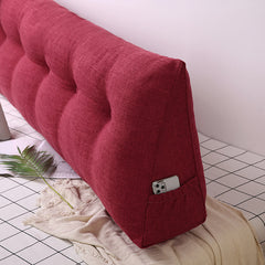 SOGA 120cm Rose Red Triangular Wedge Bed Pillow Headboard Backrest Bedside Tatami Cushion Home Decor