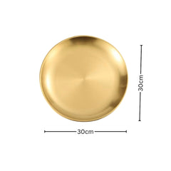 SOGA 30cm Premium Gold Grilling Plate Durable Heat Resistant Perfect for BBQs and Outdoor Cooking Kitchen Essential