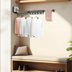 SOGA 2X 93.2cm Wall-Mounted Clothing Dry Rack Retractable Space-Saving Foldable Hanger