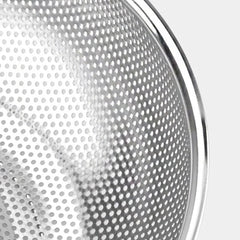 SOGA Stainless Steel Perforated Metal Colander Set Food Strainer Basket Mesh Net Bowl with 2 Handle