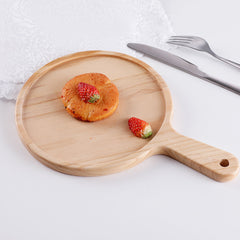 SOGA 2X 6 inch Round Premium Wooden Pine Food Serving Tray Charcuterie Board Paddle Home Decor