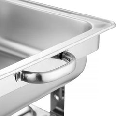 SOGA 2X 4.5L Dual Tray Stainless Steel Roll Top Chafing Dish Food Warmer