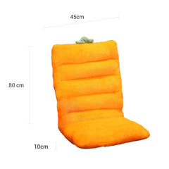 SOGA Orange One Piece Siamese Cushion Office Sedentary Butt Mat Back Waist Chair Support Home Decor