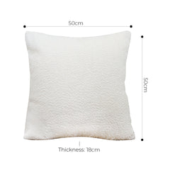 SOGA 2X 50cm White Throw Pillow Premium Polyester Fiber and Cotton for Home Decor