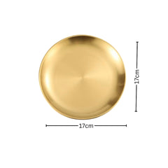 SOGA 17cm Premium Gold Grilling Plate Durable Heat Resistant Perfect for BBQs and Outdoor Cooking Kitchen Essential