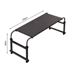 SOGA 2X 120x45cm Black Cross Bed Movable Desk Table w/ Adjustable Length & Height