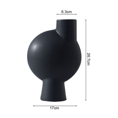 SOGA 17.8x26.7cm Small Ornament a Modern Abstract Vase Decorative Object Unique Shape with Narrow Neck for Home Decor