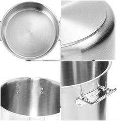 SOGA Stock Pot 32L Top Grade Thick Stainless Steel Stockpot 18/10 Without Lid