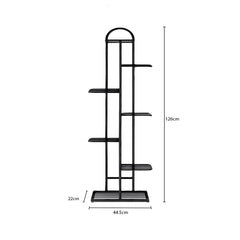 SOGA 7 Tier 8 Pots Black Metal Plant Stand Flowerpot Display Shelf Rack Indoor Home Office Decor