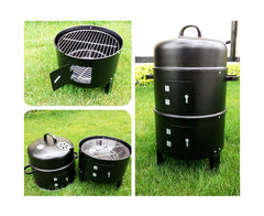 SOGA 2X 3 in 1 Barbecue Smoker Outdoor Charcoal BBQ Grill Camping Picnic Fishing