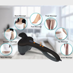 SOGA Portable Handheld Massager Soothing Heat Stimulate Blood Flow Foot Shoulder Silver