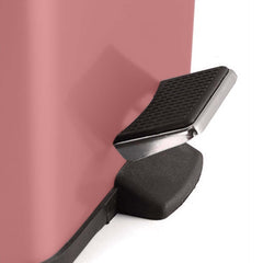 SOGA 4X Foot Pedal Stainless Steel Rubbish Recycling Garbage Waste Trash Bin Square 12L Pink