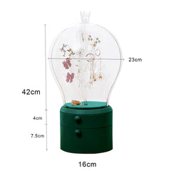 SOGA 2X Green 360 Degree Rotating LED Light 2 Layered Jewelry Storage Box Waterproof Dustproof Accessories Organiser