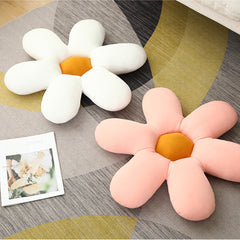 SOGA 2X Pink Daisy Flower Shape Cushion Soft Leaning Bedside Pad Floor Plush Pillow Home Decor