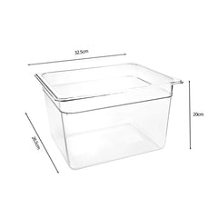 SOGA 200mm Clear Gastronorm GN Pan 1/2 Food Tray Storage Bundle of 6 with Lid