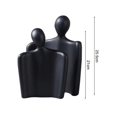 SOGA Ornament Set of 2 Abstract Human Figurine Sculptures Minimalist Modern Art Statues for Home Décor