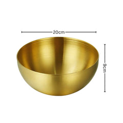 SOGA 20cm Gold Salad Bowl with Model 201 Elegant and Durable Kitchen Essential